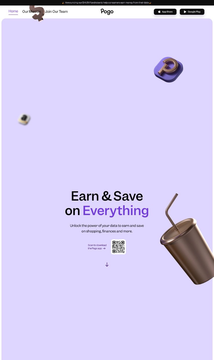 Pogo — website design on Landdding