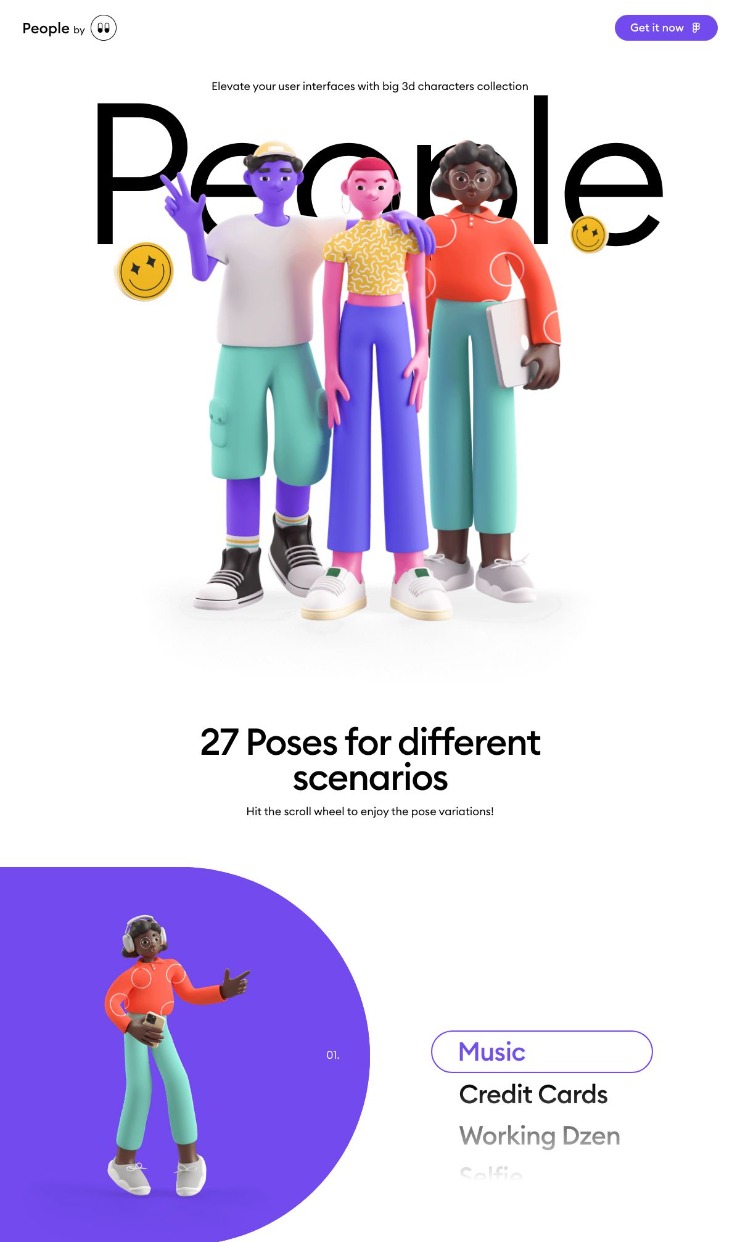 People — website design on Landdding