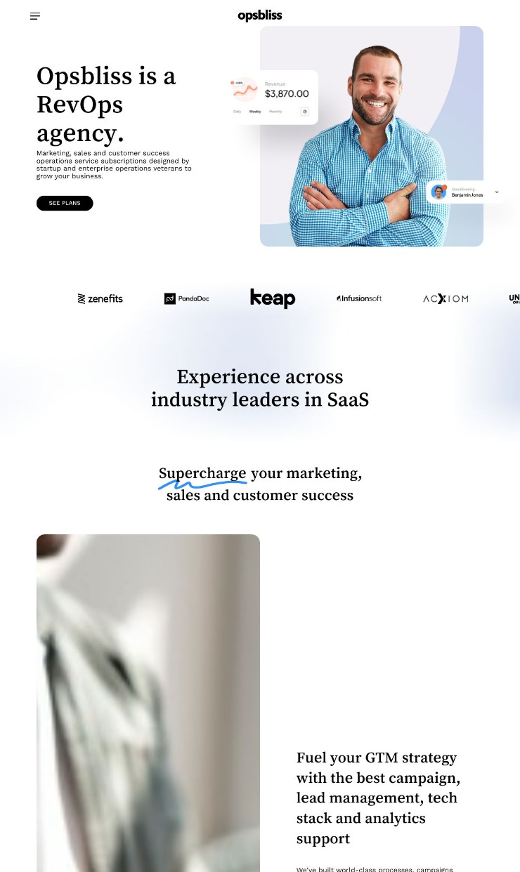 Opsbliss — website design on Landdding