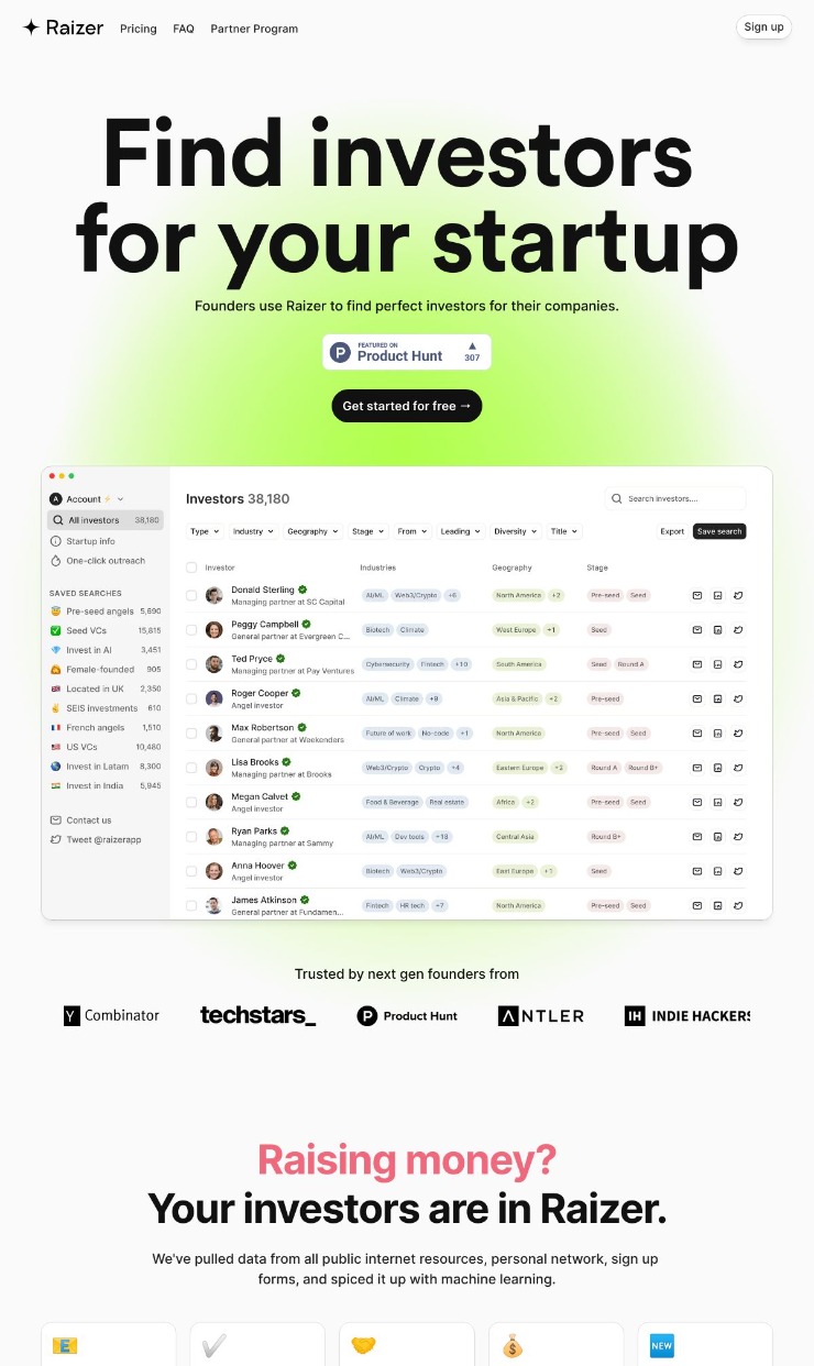 Raizer — website design on Landdding