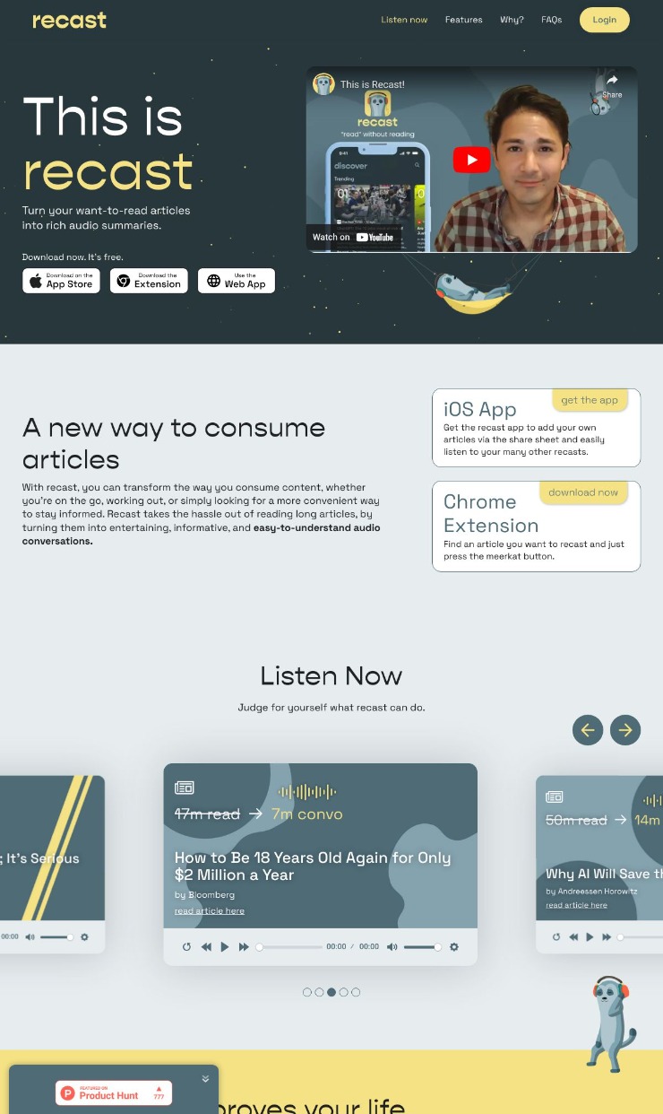 React — website design on Landdding