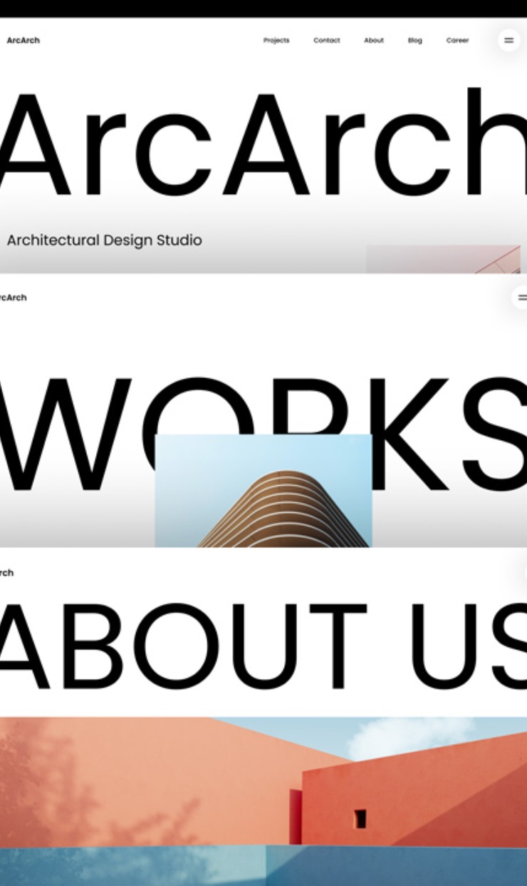 ArcArch - Webflow Architecture Templatee — website design on Landdding