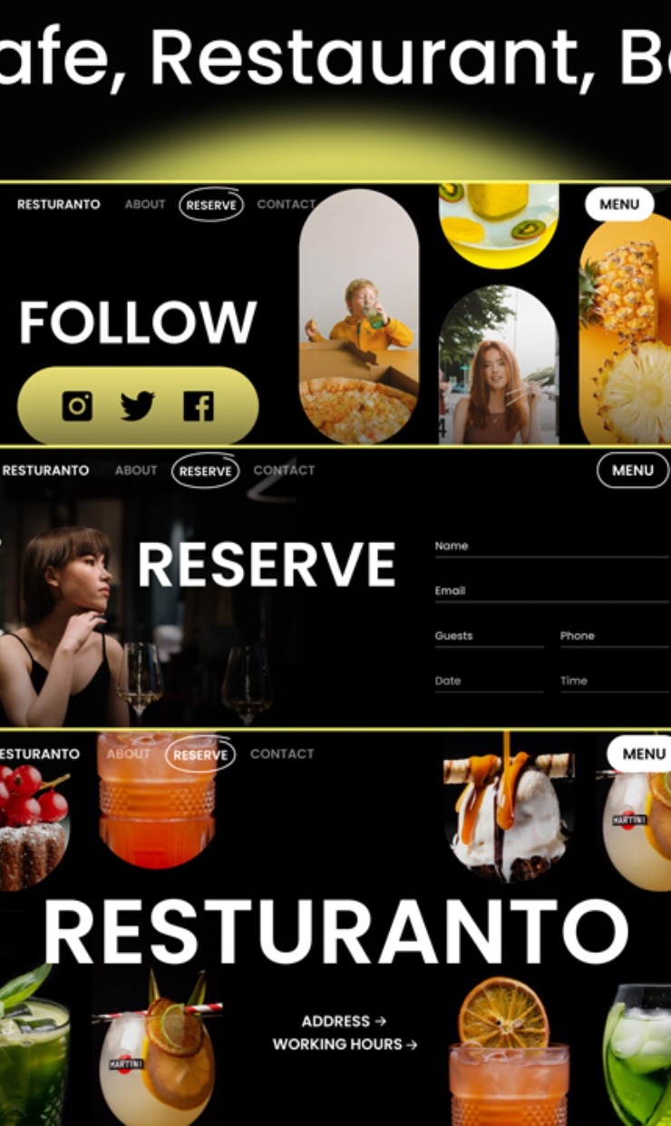 Restauranto - Webflow Restaurant Template — website design on Landdding
