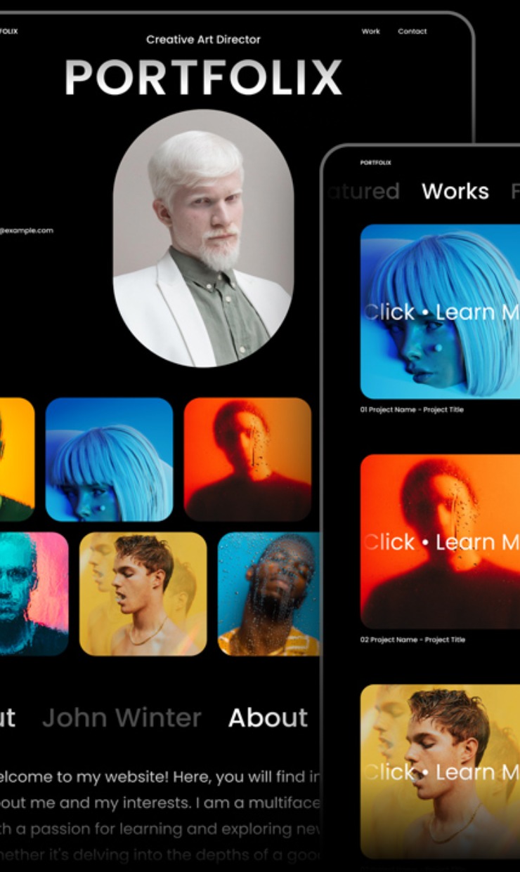 Portfolix - Webflow Portfolio Template — website design on Landdding
