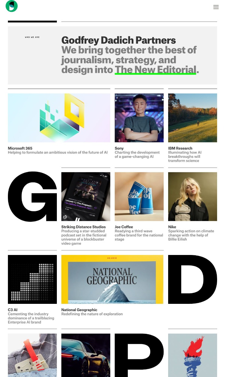 Godrey — website design on Landdding