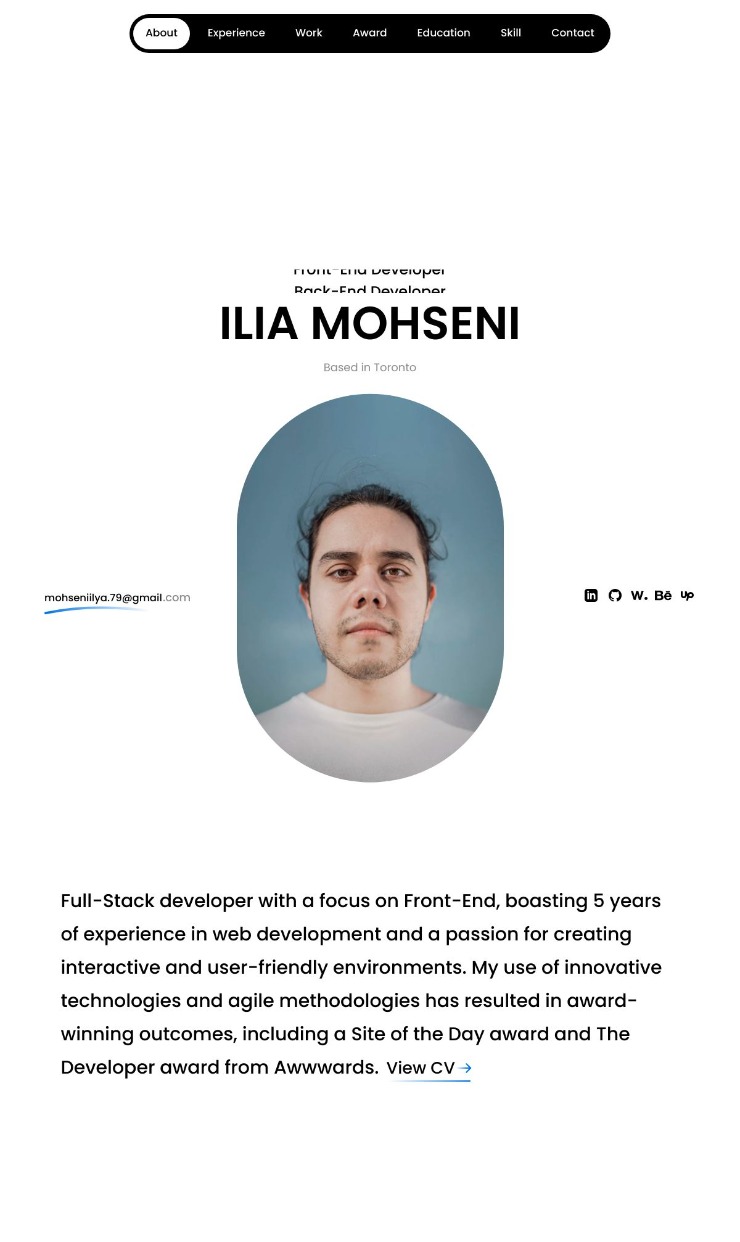 Portfolio - Full Stack Developer — website design on Landdding