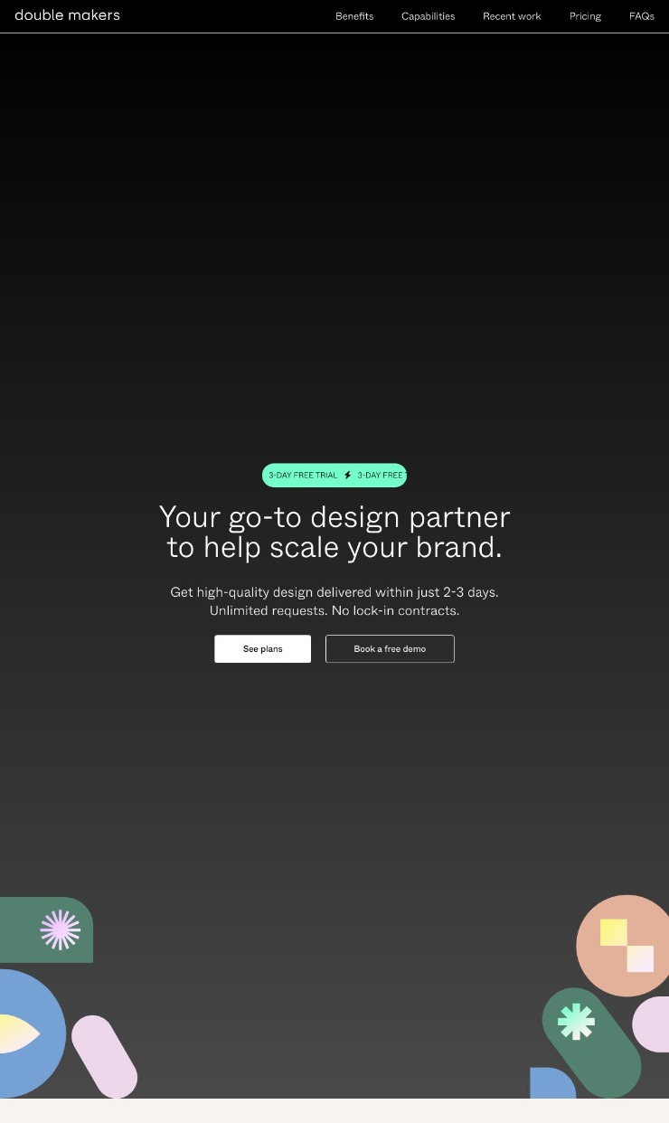 Double Makers — website design on Landdding
