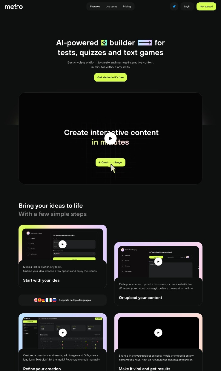Meiro — website design on Landdding