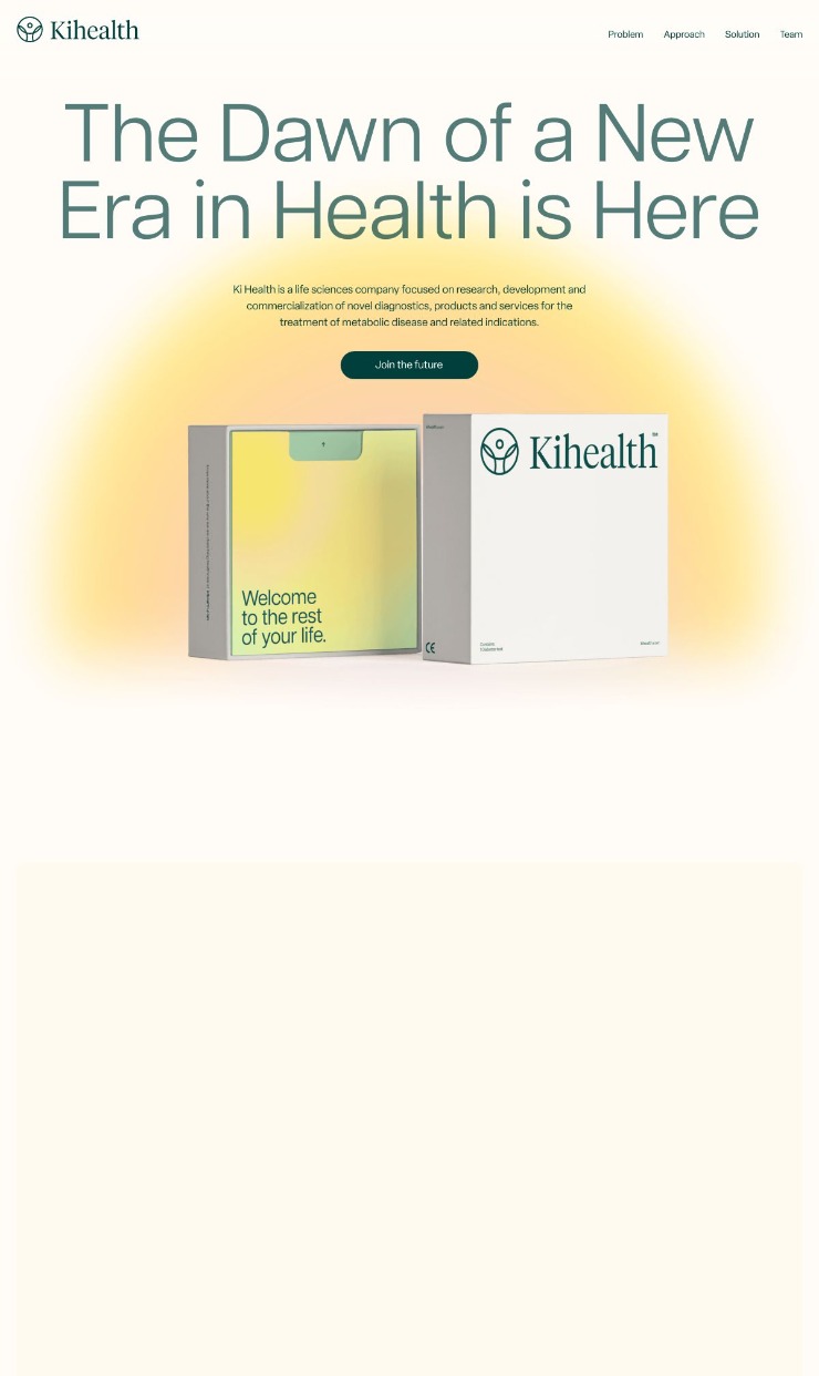 Ki Health — website design on Landdding