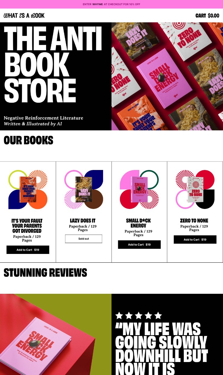 What Is A Book — website design on Landdding