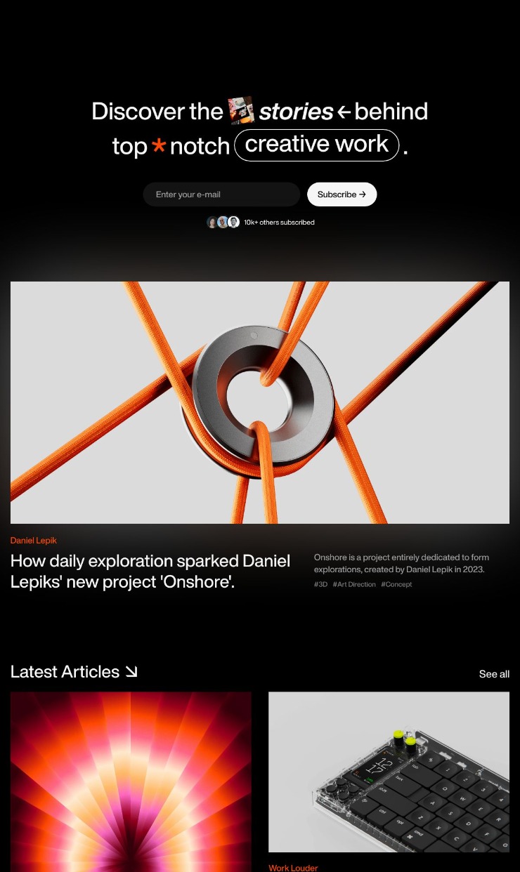 Offgrid — website design on Landdding