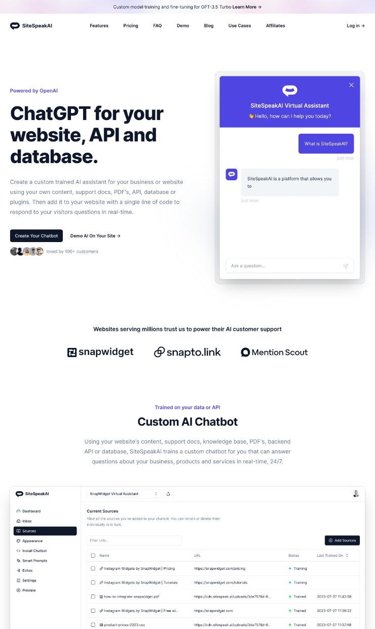 SiteSpeak AI — website design on Landdding