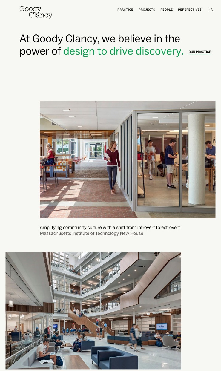 Goody Clancy — website design on Landdding