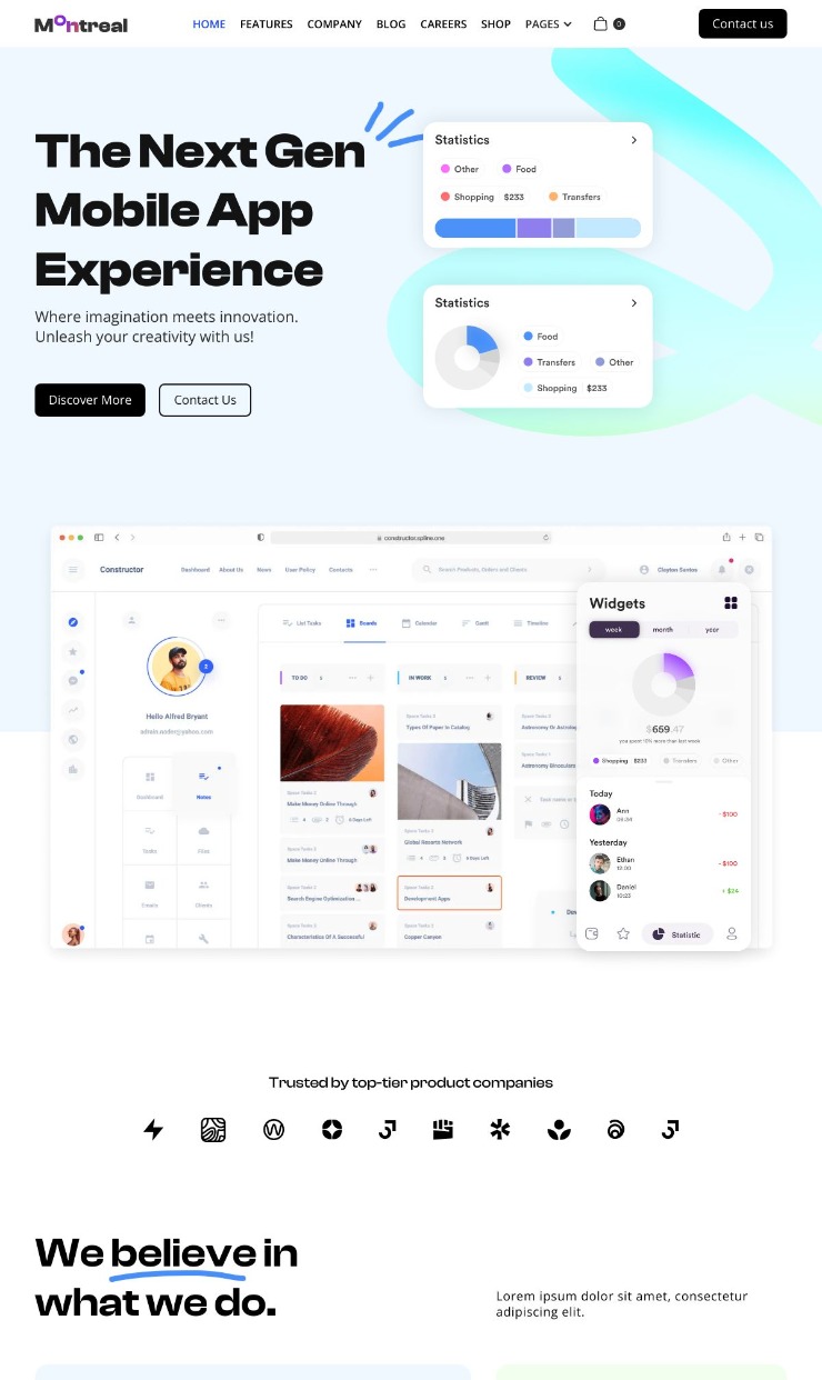 SaaS Website theme — website design on Landdding