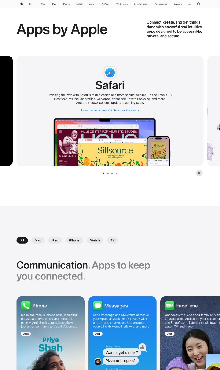 Apps By Apple — website design on Landdding