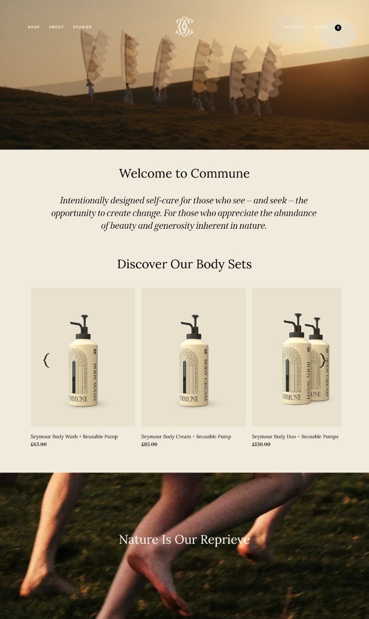 Commune — website design on Landdding