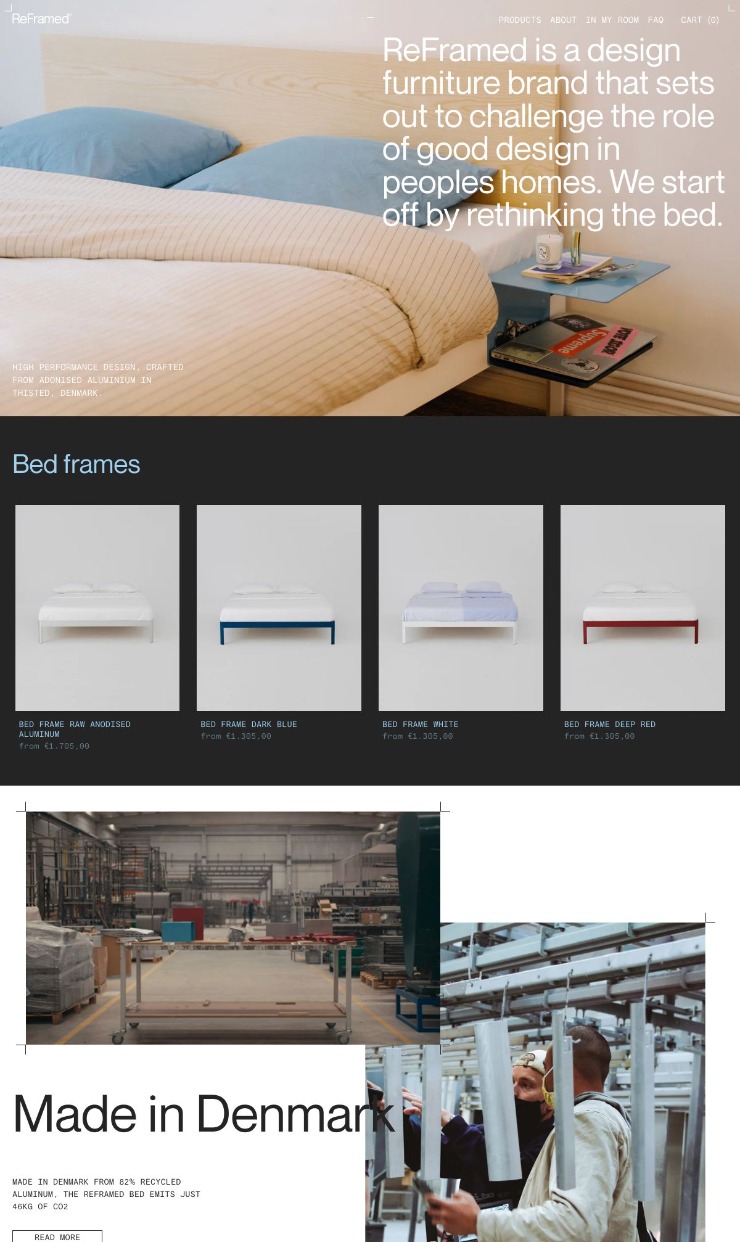 ReFramed  — website design on Landdding