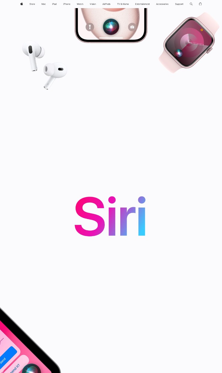 Siri - Apple — website design on Landdding