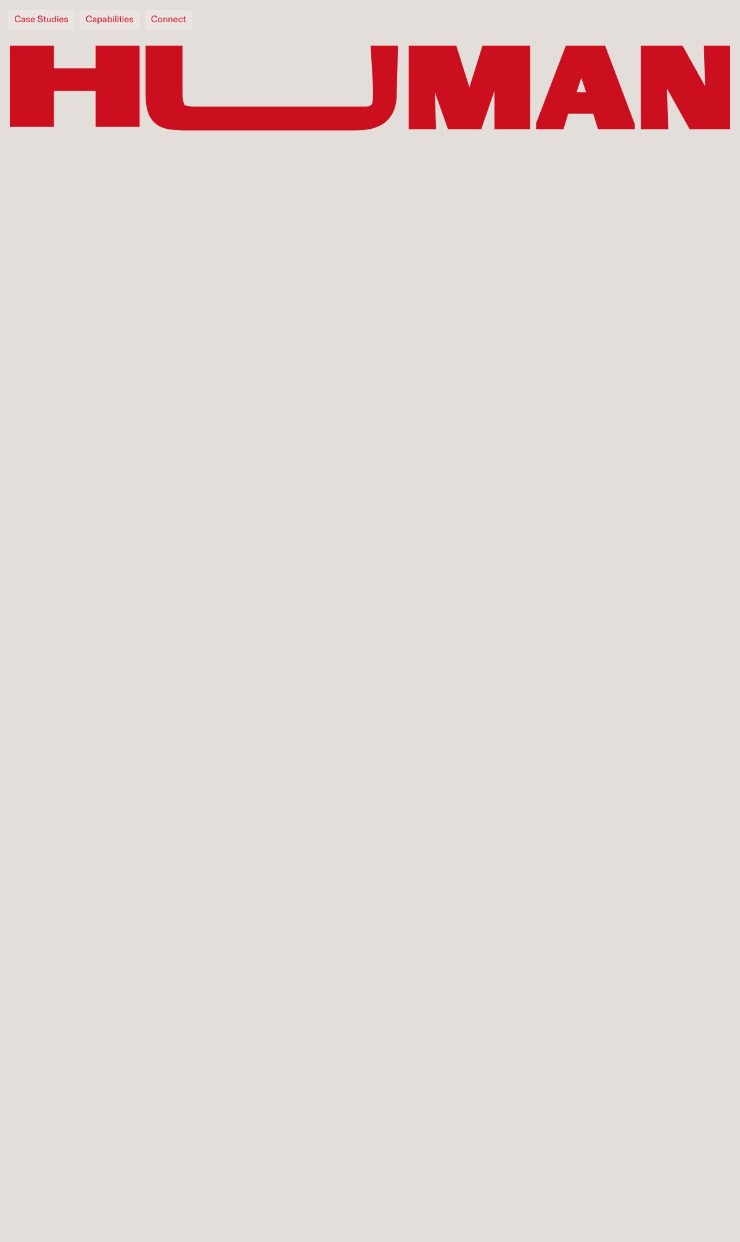 Human NYC — website design on Landdding