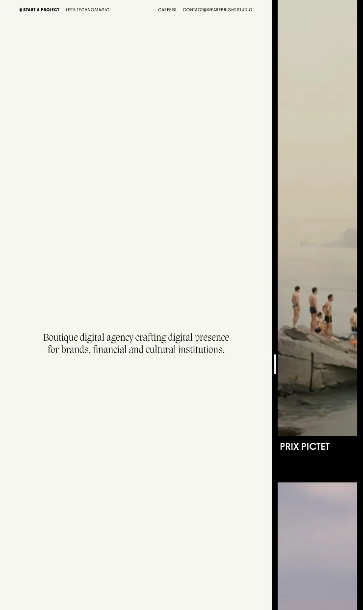 Bright — website design on Landdding