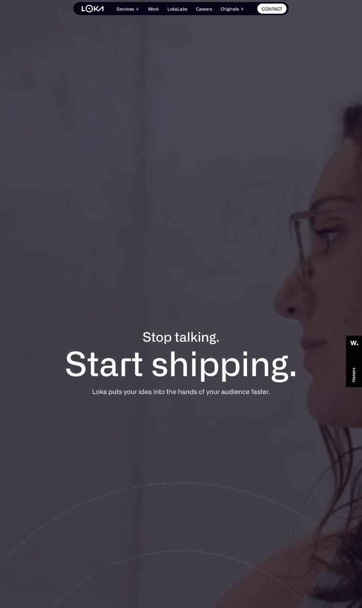 Loka — website design on Landdding