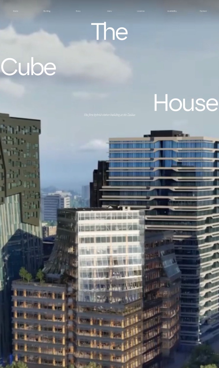 The CubeHouse — website design on Landdding