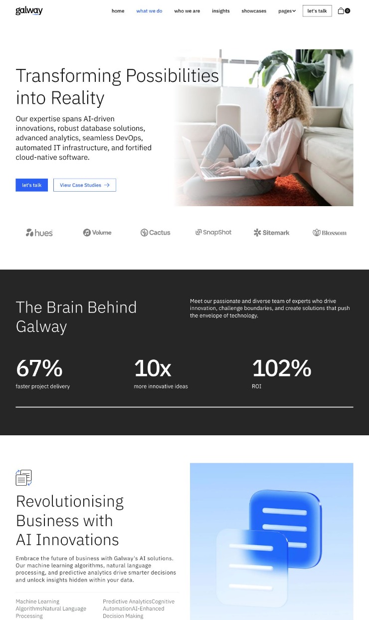 Consulting Webflow template  — website design on Landdding