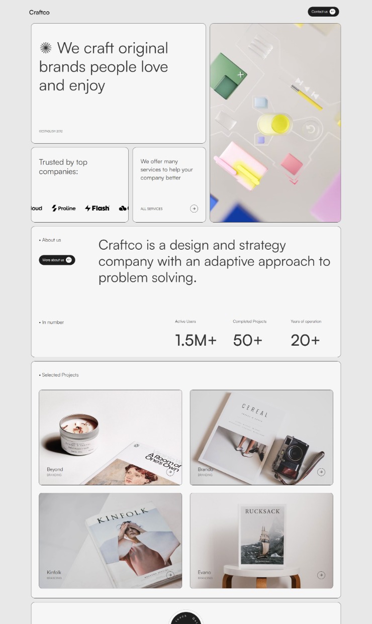 Craftco - Agency Webflow Template — website design on Landdding