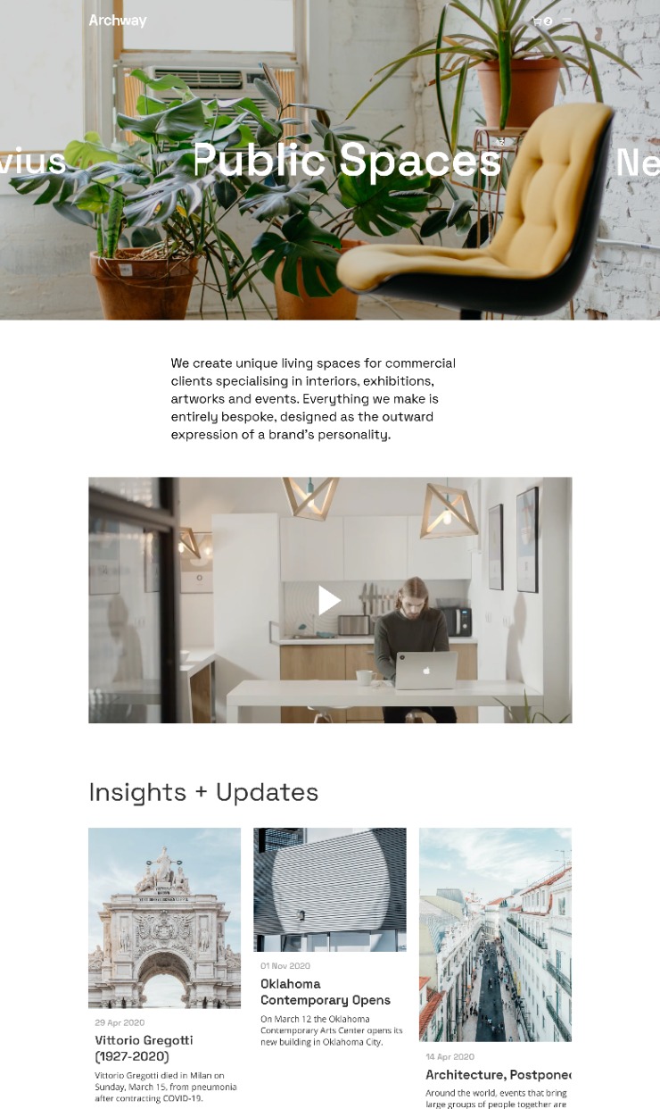Archway - Webflow Architecture Template — website design on Landdding