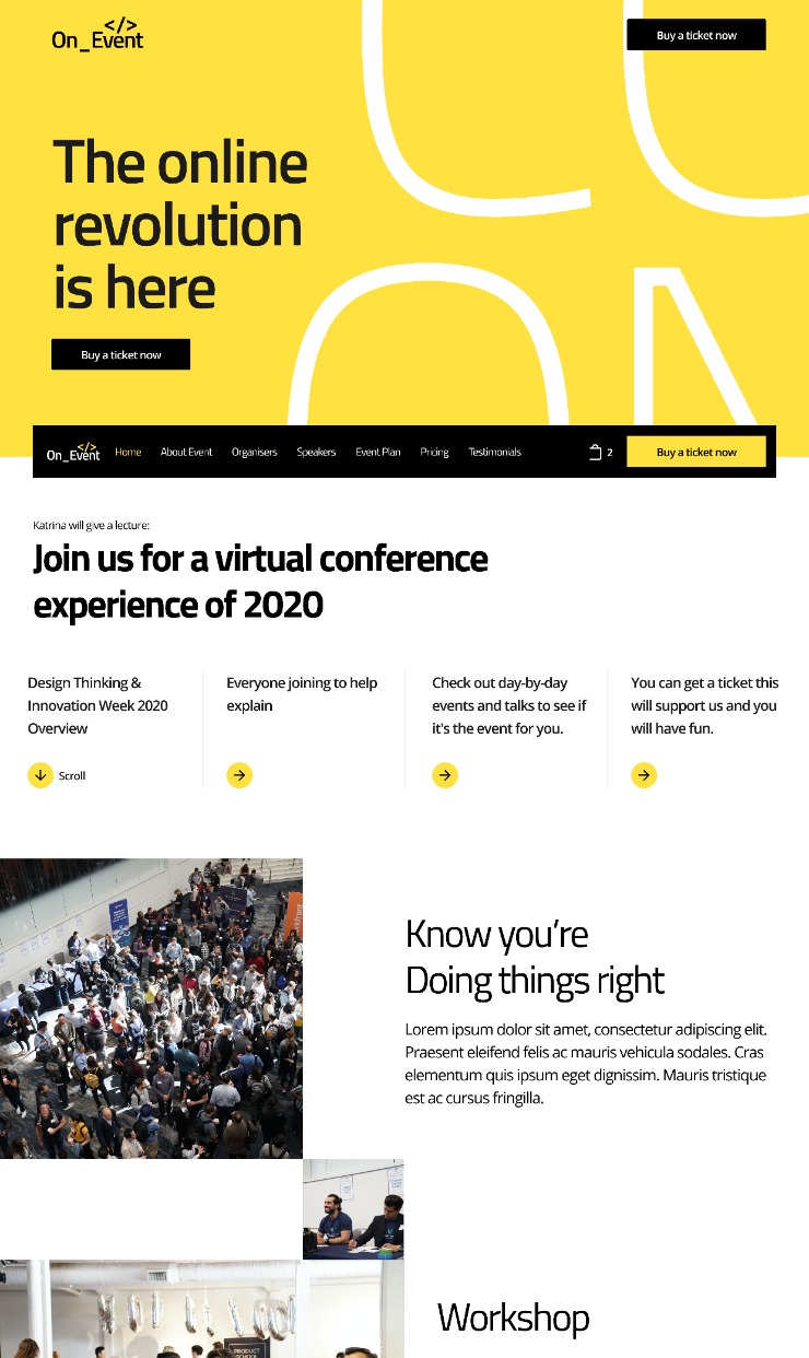 OnEvent - Webflow Event Template — website design on Landdding