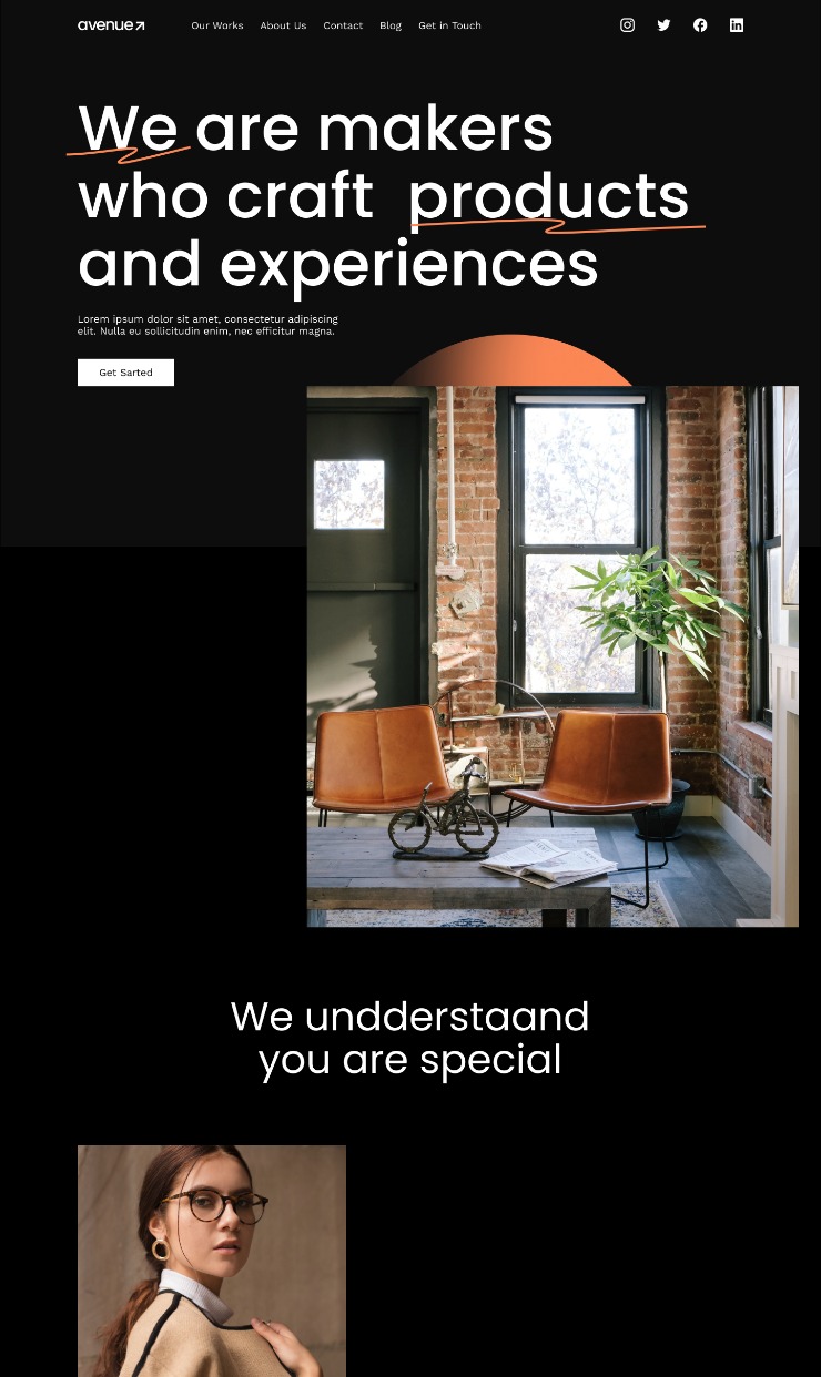 Avenue - Webflow Agency Template — website design on Landdding