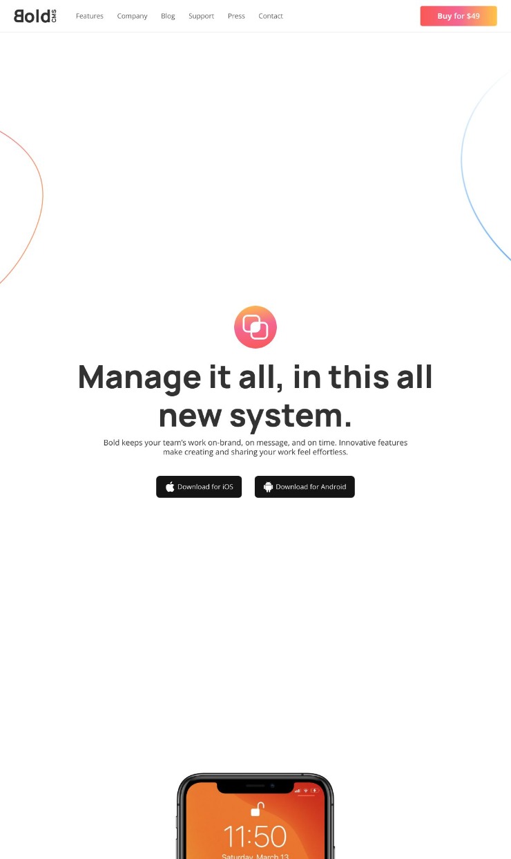 Bold CMS - Webflow App Template — website design on Landdding