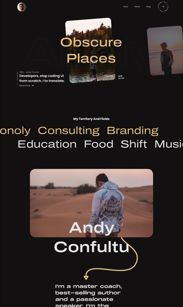 Sahara - Portfolio Webflow Template — website design on Landdding