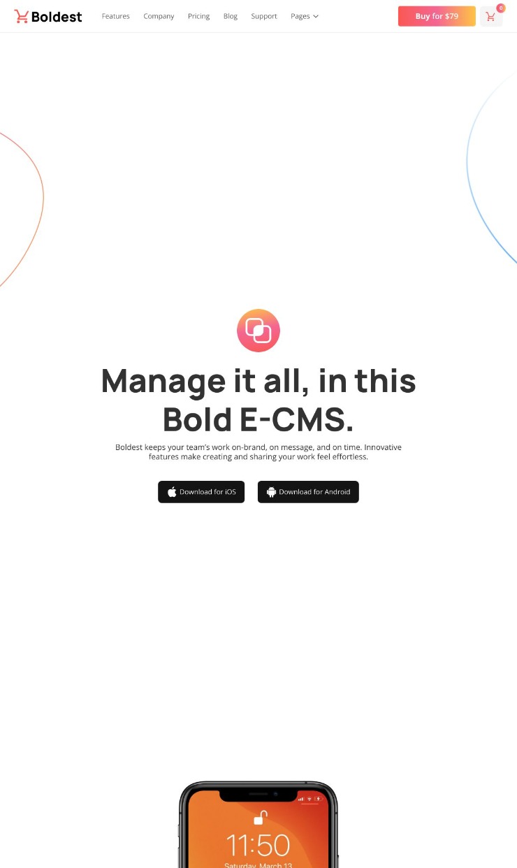 Boldest - Webflow App Template — website design on Landdding