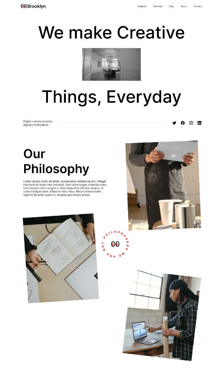 Brooklyn - Webflow Agency Template — website design on Landdding
