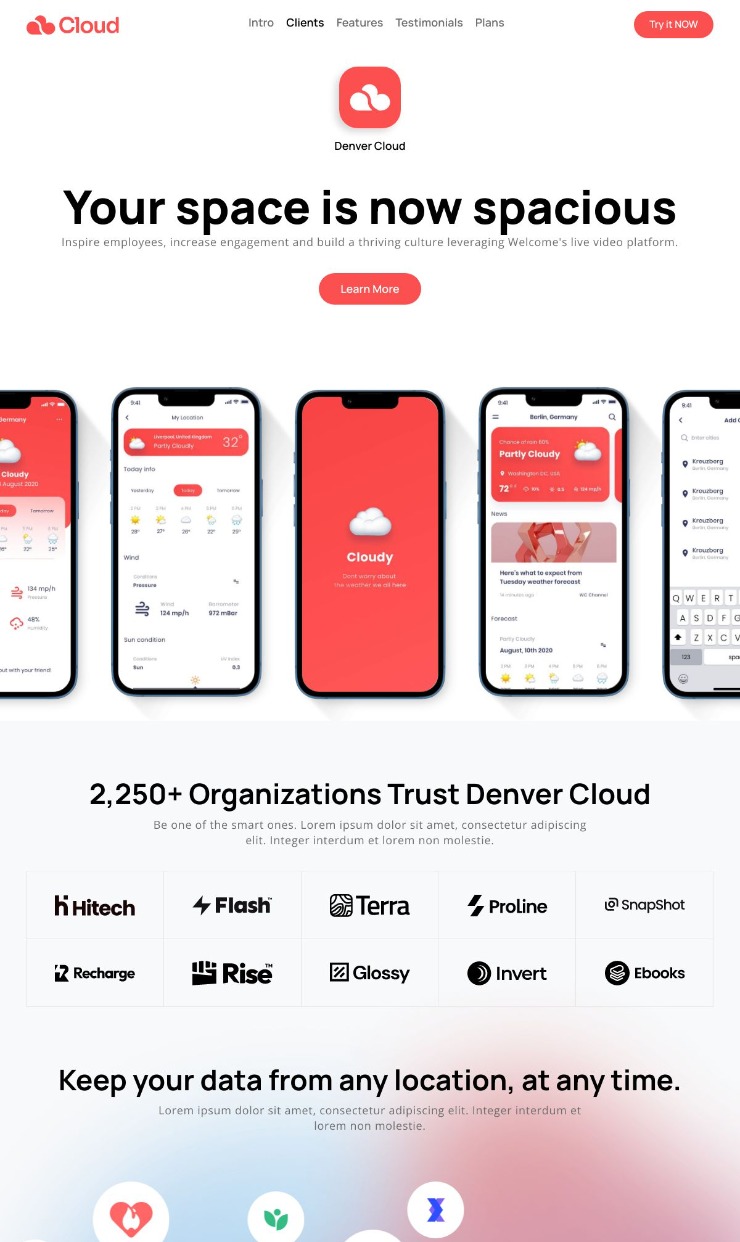 Denver - Webflow App Template — website design on Landdding
