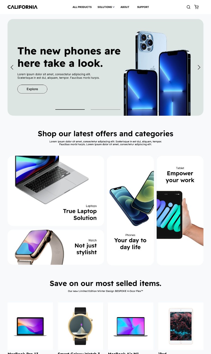 California - Webflow Retail Template — website design on Landdding