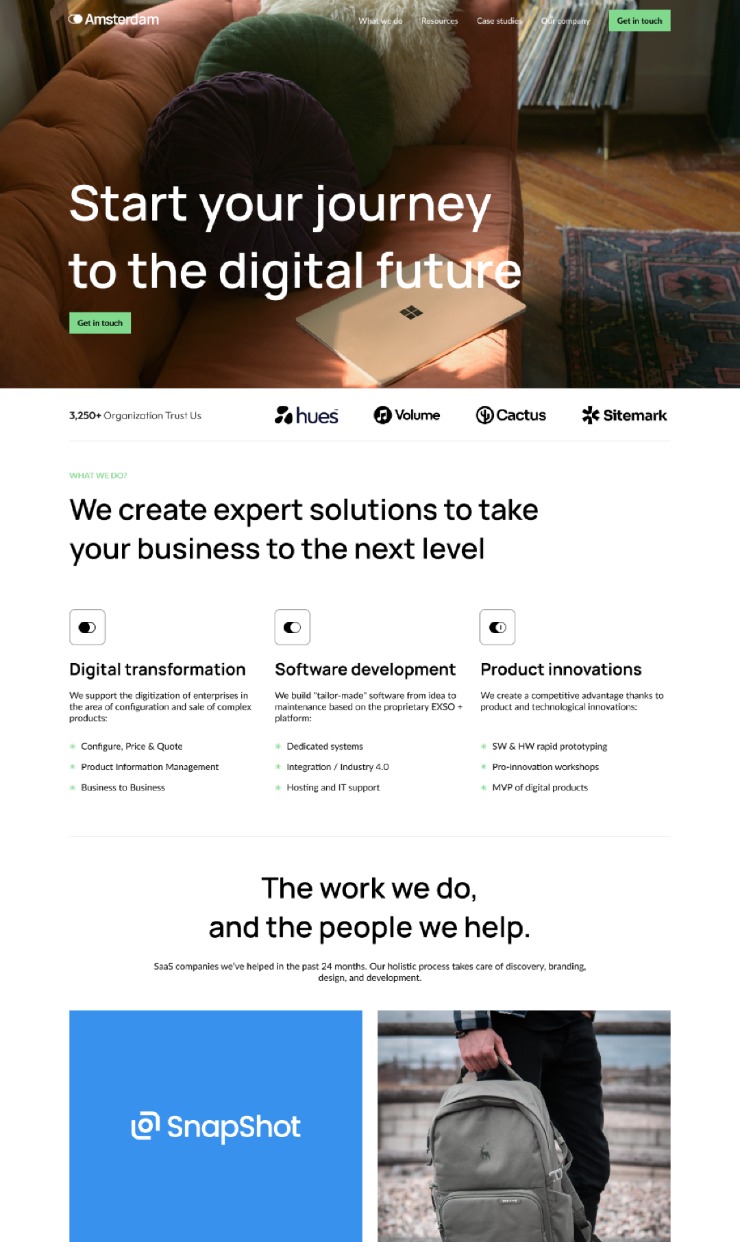 Amsterdam - Webflow Agency Template — website design on Landdding