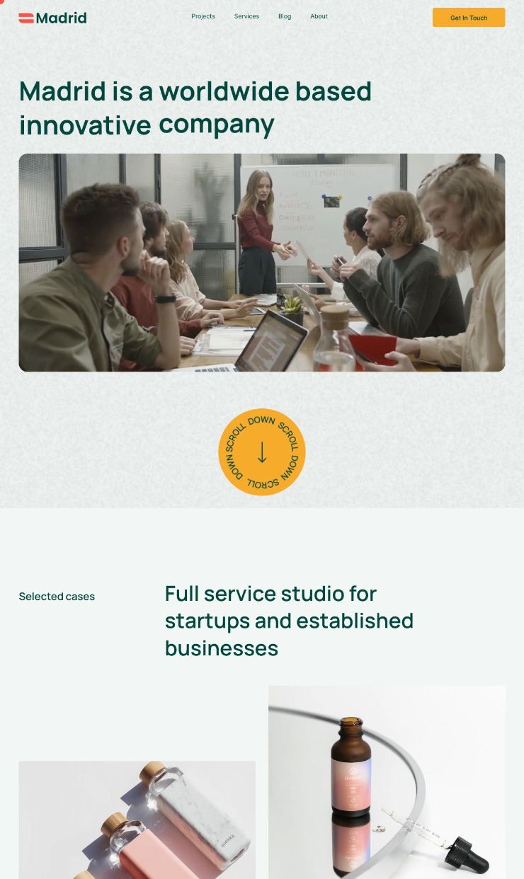Madrid - Webflow Agency Template — website design on Landdding