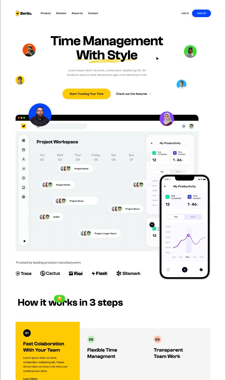 Berlin - Webflow Saas Template — website design on Landdding