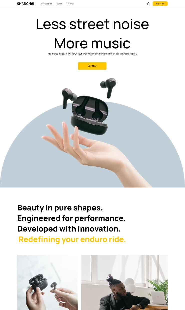 Shanghai - Webflow Ecommerce Template — website design on Landdding