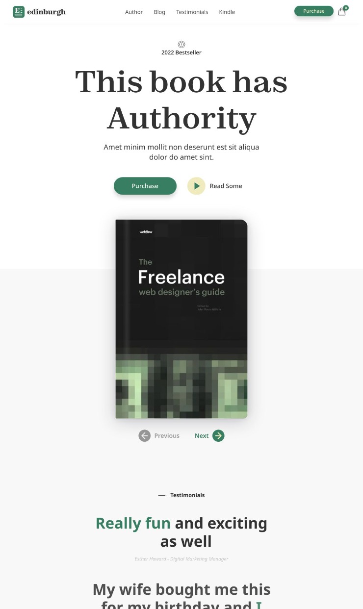 Edinburgh - Webflow Artist Website — website design on Landdding
