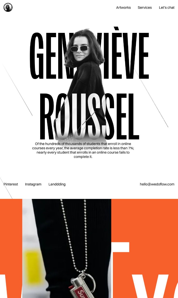 Paris - Webflow Portfolio Template — website design on Landdding