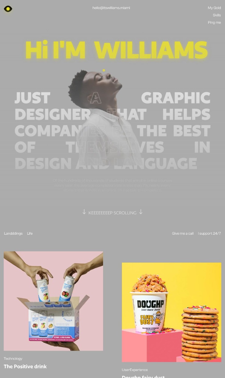 Miami - Webflow Portfolio Template — website design on Landdding