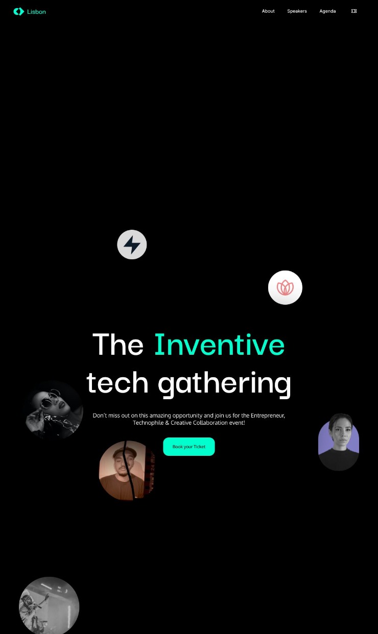 Lisbon - Webflow Event Template — website design on Landdding