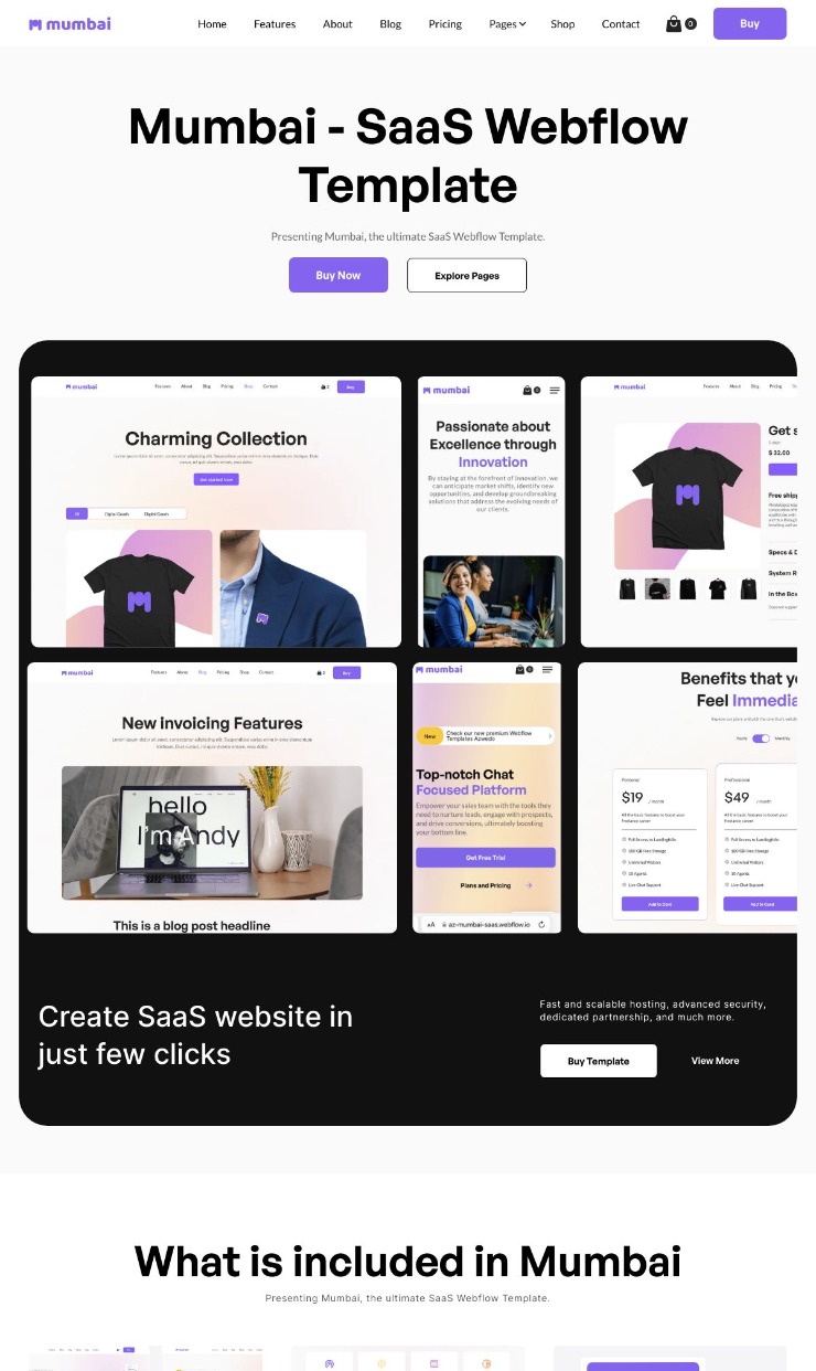 Mumbai - Webflow SaaS Template — website design on Landdding