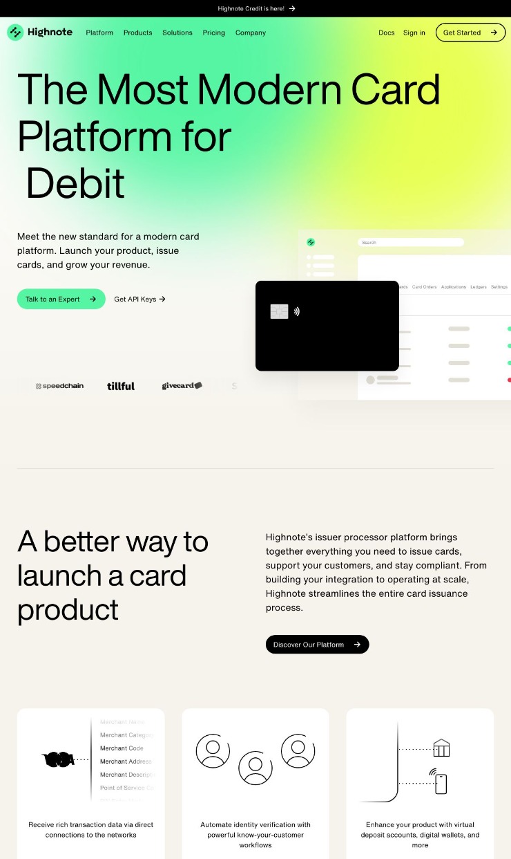 High Note — website design on Landdding