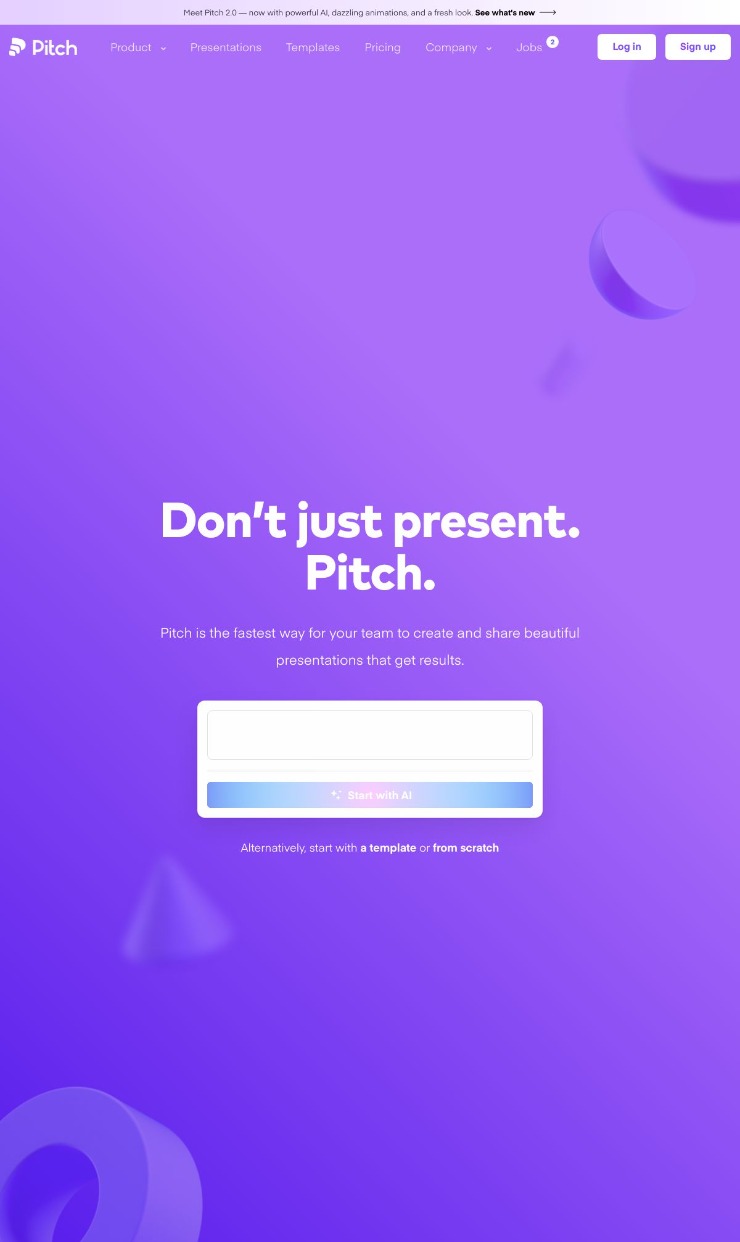 Pitch 2 — website design on Landdding