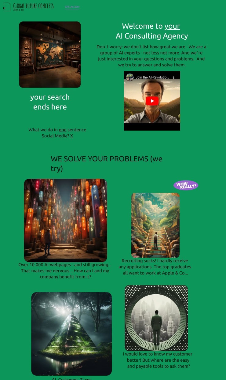 Your AI Consulting Agency — website design on Landdding