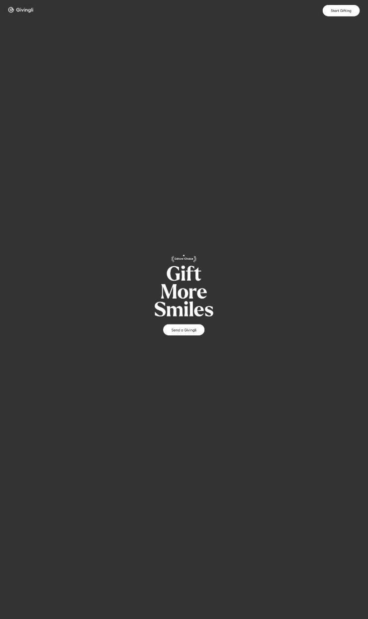 Givingli — website design on Landdding